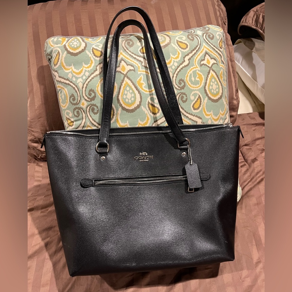 Coach Black Crossgrain Tote